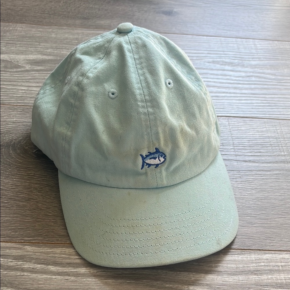 Light Blue Cap with Fish Embroidery